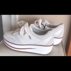ZARA platform snickers withe new